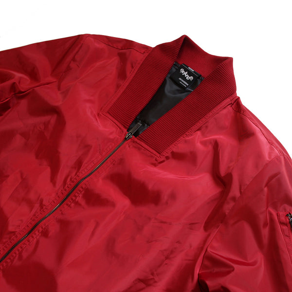 Long Live the Youth Red Long Bomber Jacket