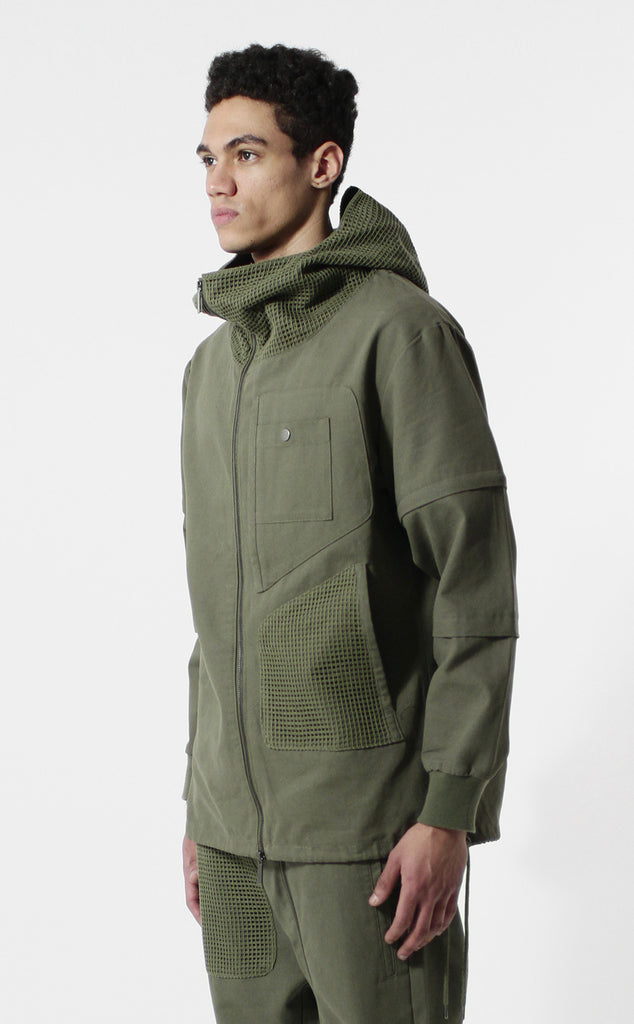 Unknown Archetype Brushed Canvas Military Parka /w Removable Sleeves ...