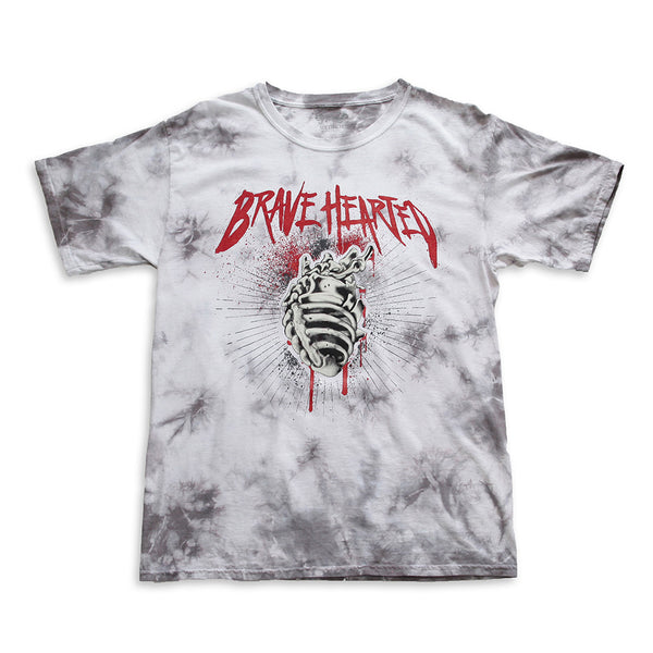 Brave Hearted Vintage Tie Dye White Tee