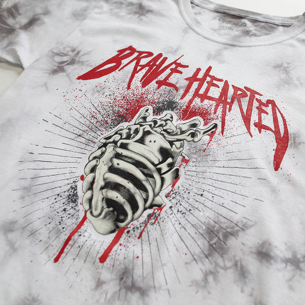 Brave Hearted Vintage Tie Dye White Tee