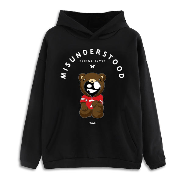 Misunderstood Kaepernick Drop Shoulder Black Pullover Hoodie