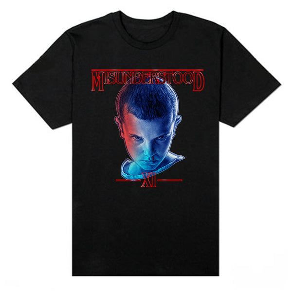 Misunderstood Eleven Stranger Things Black Tee