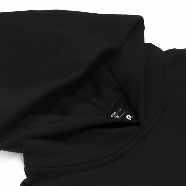 Entree LS Relaxed Black Drop Shoulder Pullover Hoodie