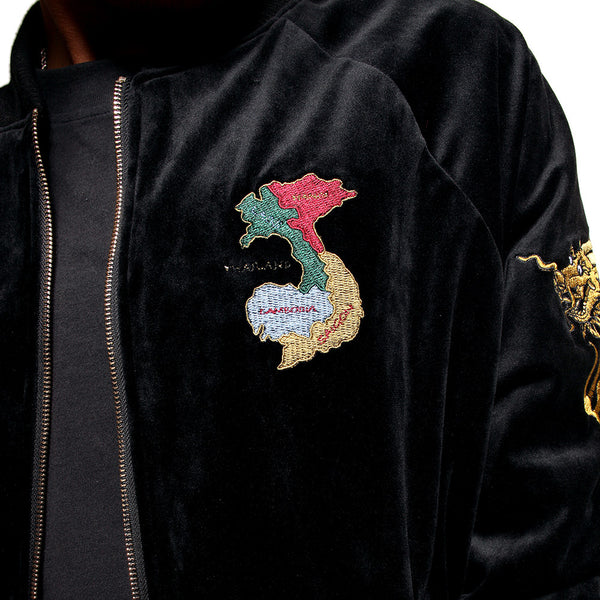 Vietnam Velvet Embroidery Bomber Souvenir Vintage Jacket *Low Stock*