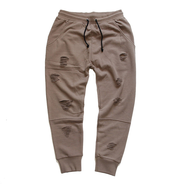 Long Live the Youth Distressed Taupe Joggers – Entree Lifestyle