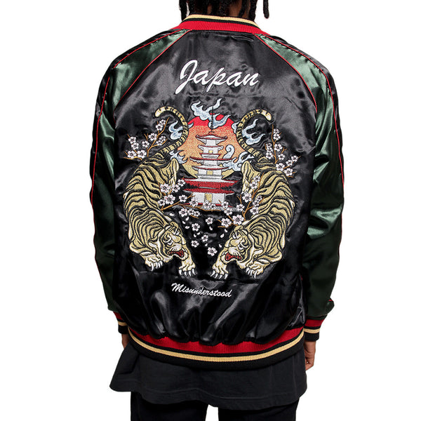 Japanese Tiger Satin Gucci Color Embroidery Souvenir Jacket