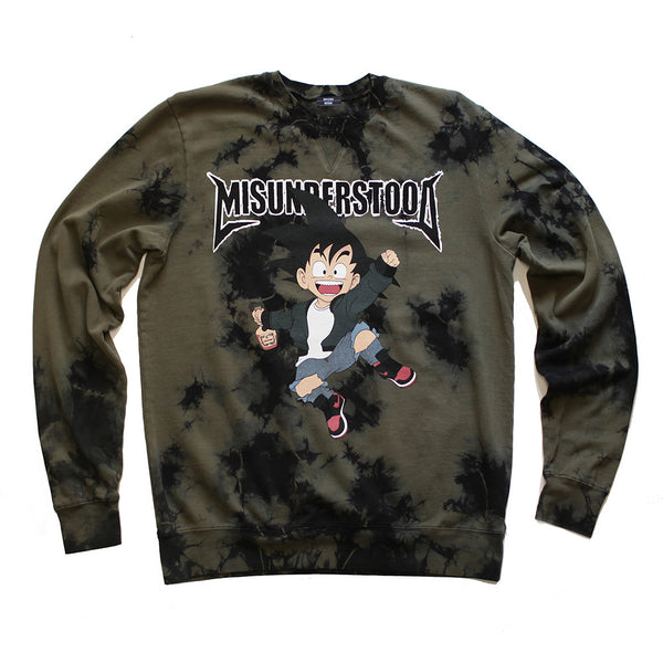 Misunderstood Goku Camo Tie Dye Sweatshirt - Online Only