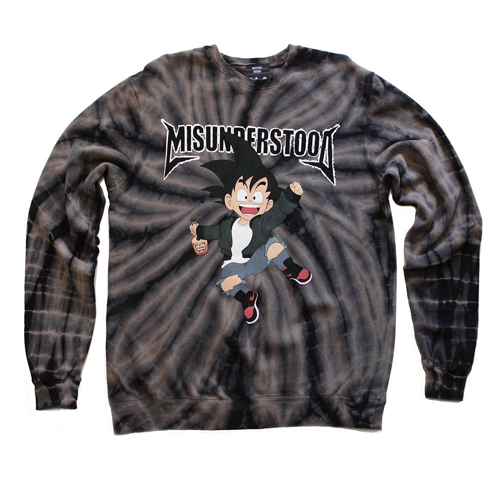 Misunderstood Goku Black Tie Dye Sweatshirt - Online Only