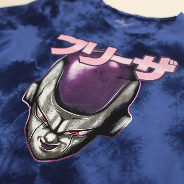 Lord Frieza Blue Tie Dye Curved Hem Tee - Limited - No Restock