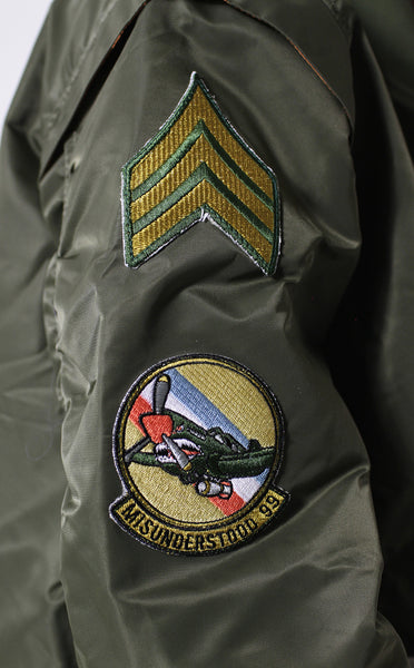 Entree LS Militeddy MA-1 Olive Flight Bomber Jacket