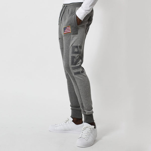 Entree LS Two Tone Gray Paneled French Terry USA Jogger
