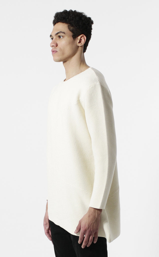 Unknown Misanthrope Asymmetrical Wide Hem Knitted Designer Sweater ...