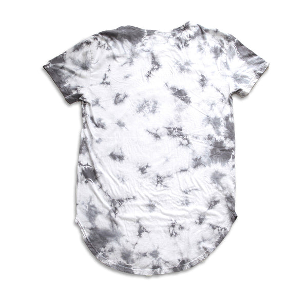 Brave Hearted Vintage Tie Dye Curved Hem Scallop White Tee – Entree ...