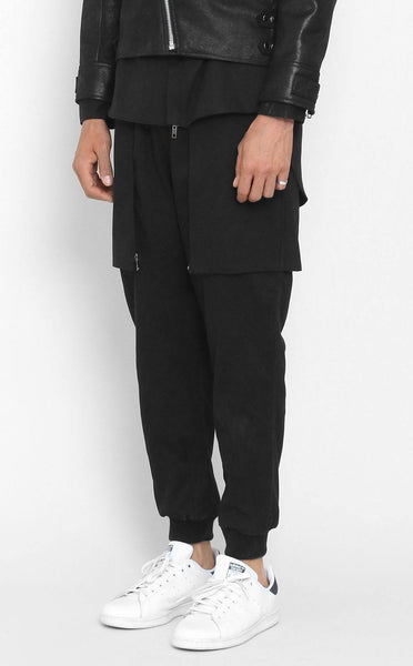 BOTTOMS - UNKNOWN BENEDICTION WOVEN Black Jogger