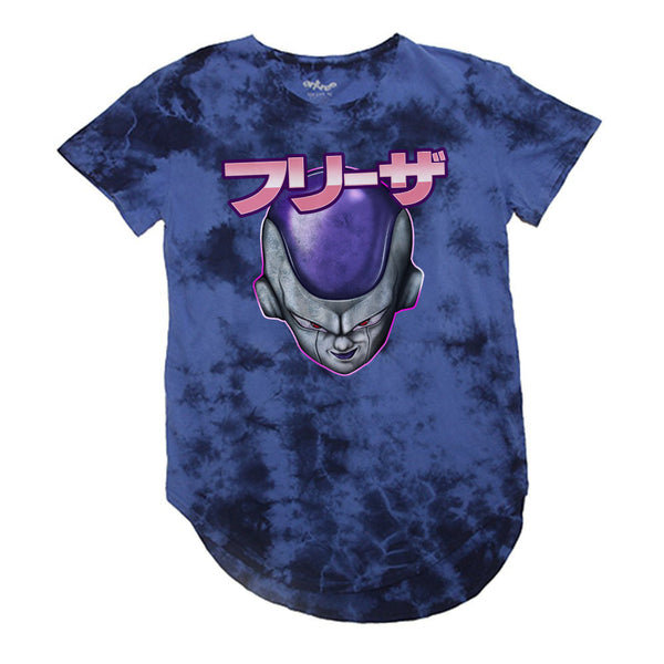 Lord Frieza Blue Tie Dye Curved Hem Tee - Limited - No Restock